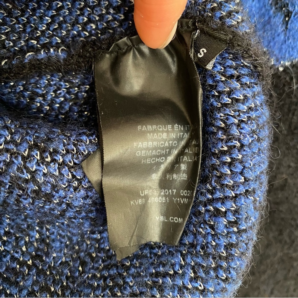 Saint Laurent Black Heart and Lightning Bolt Sweater - Picture 3 of 7